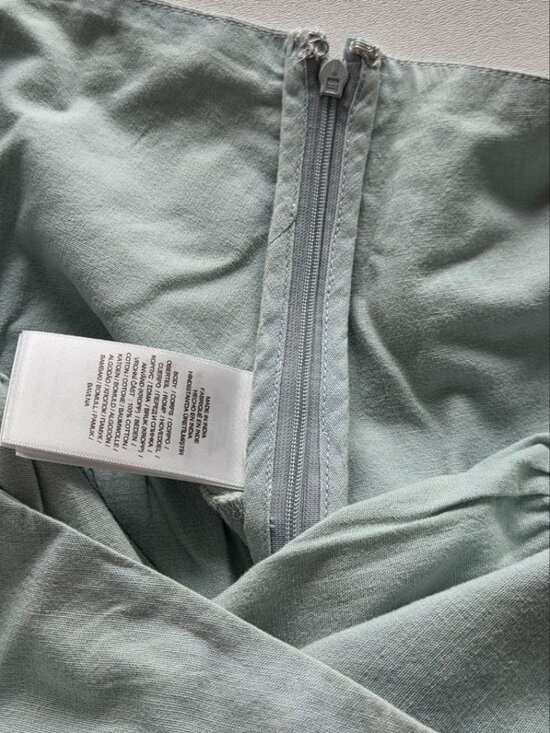 $185 Lauren Ralph Lauren Chambray Tiered Midi Skirt Size 14 - Picture 9 of 10